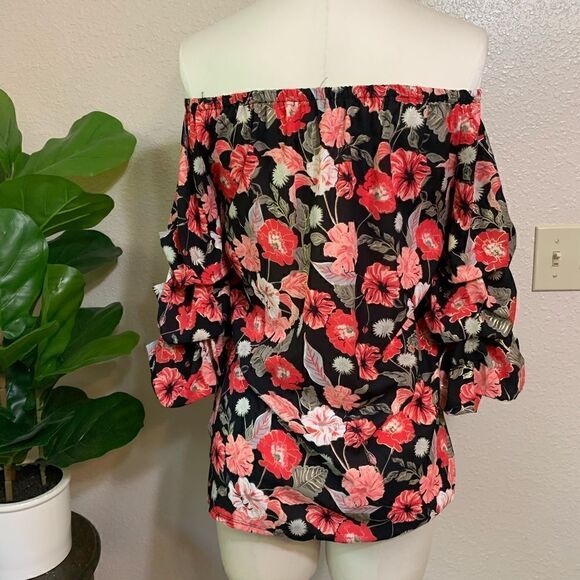 COCO Blanco | off the shoulder floral print top - Picture 4 of 9